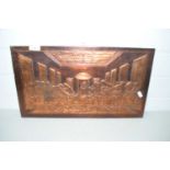 Copper mounted wall plaque, The Last Supper