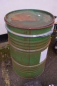 Vintage metal barrel