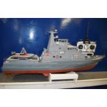 Remote control model naval boat The Sentinel