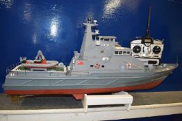 Remote control model naval boat The Sentinel