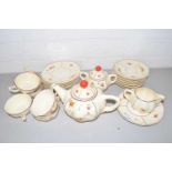 Czechoslovakian floral decorated tea set