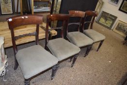 Set of four 19th Century mahogany bar back dining chairs