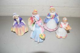 Collection of five various small Royal Doulton figurines