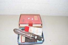 Mixed Lot: Personal affairs notebook together with various ephemera, vintage hand warmer, and a