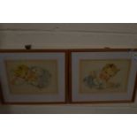 After Marian Hall, two coloured prints, Like a Rose and Morning Smile, both framed and glazed (2)