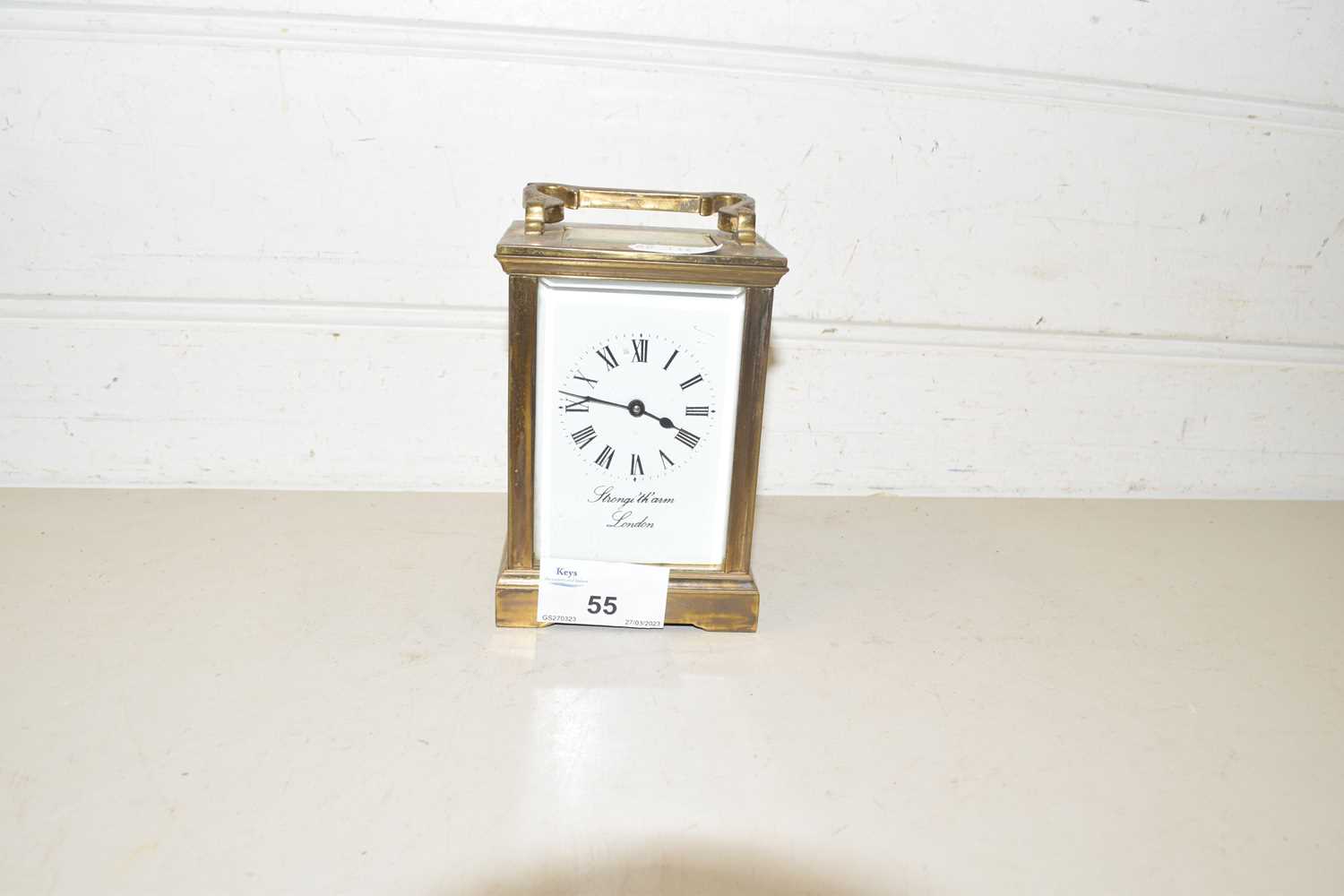 20th Century brass cased carriage clock