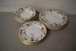 Quantity of Minton Ancestral pattern plates and bowls