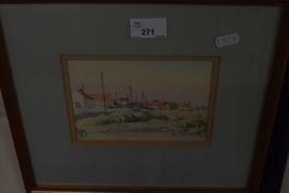 Country landscape by John Rowbottom, watercolour, framed and glazed