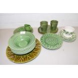 Mixed Lot: Various green glazed dinner and tea wares