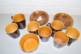 Quantity of Ridgway gold amber pattern tea wares