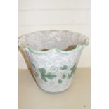 Modern grey mottled glazed jardiniere