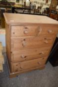 Modern pine five drawer chest, 81cm wide