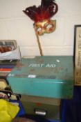 Vintage first aid box, a card filing cabinet and a masquerade mask (3)