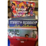 Box of assorted LP's to include Lionel Richie, Barry Manilow, Diana Ross and others