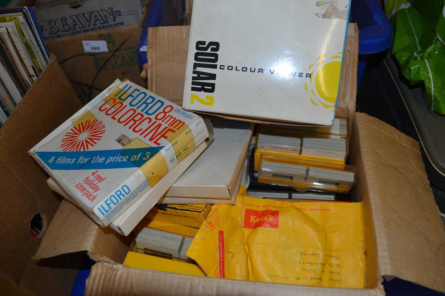 Box of assorted photographic slides