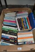 Box of assorted hardback and paperback fiction