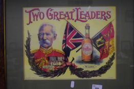 Reproduction advertising print Two Great Leaders