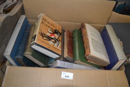 Box of assorted books to include poetry and others