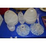 Quantity of frosted glass lampshades