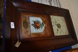 Jerome & Co Newhaven Connecticut wall clock with floral decorated case