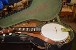Cased banjo