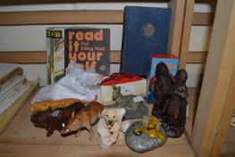 Small quantity of childrens books, toy animals and other items