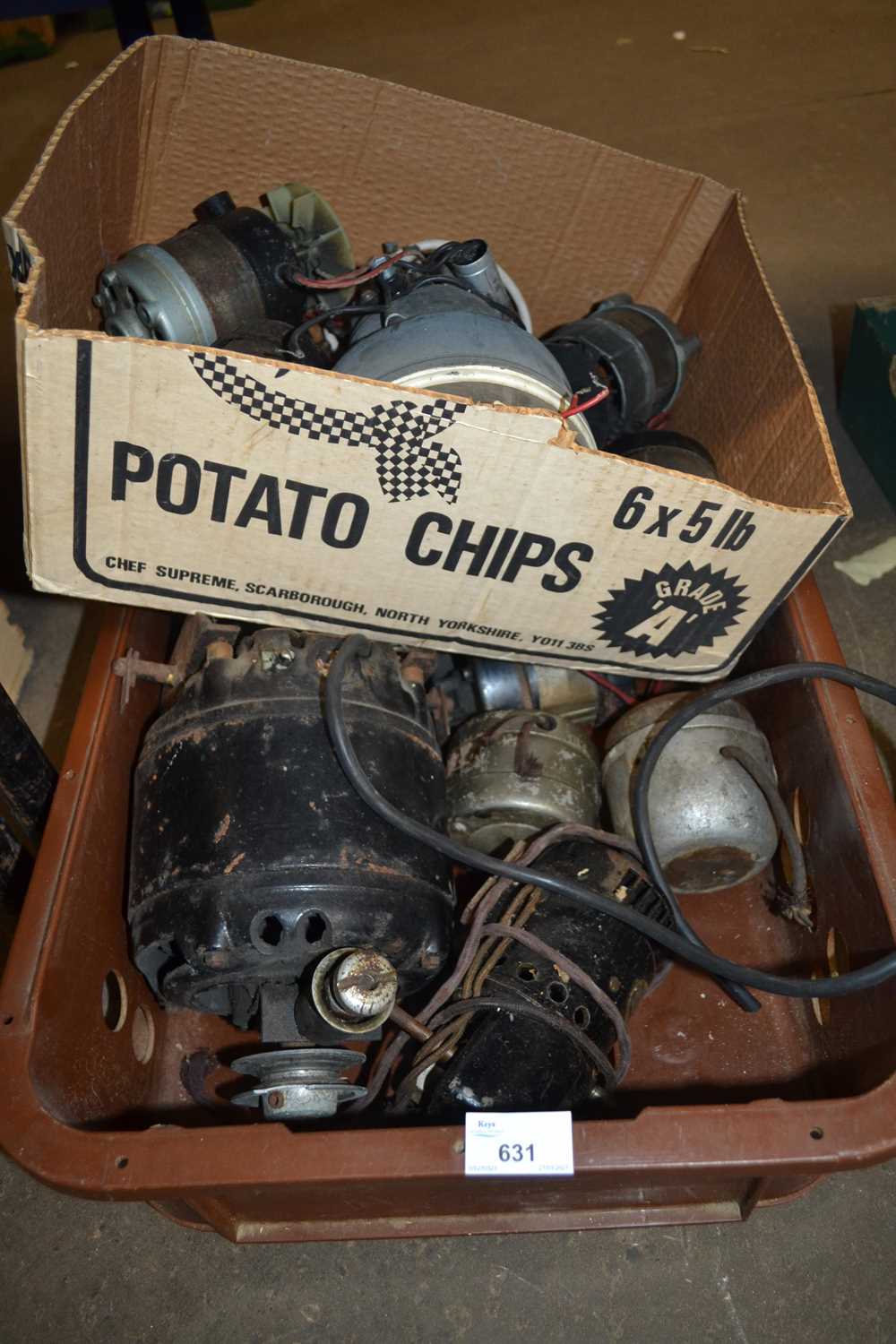 Quantity of assorted vintage motors