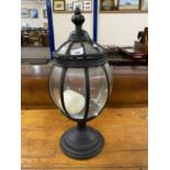 Modern metal framed candle lantern