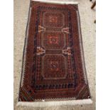 Small Middle Eastern floor rug, 160cm long