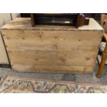 Pine blanket box , 105cm wide