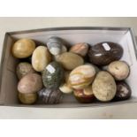Box of polished stone eggs