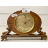 Vintage Elliott mantel clock bearing retailers mark for Bull of Bedford
