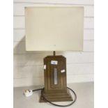 Bronzed resin Art Deco style table lamp