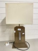 Bronzed resin Art Deco style table lamp
