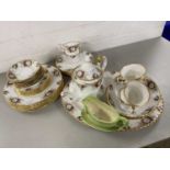 Quantity of Royal Albert Celebration tea and table wares together with a further Beswick leaf formed