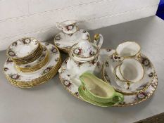 Quantity of Royal Albert Celebration tea and table wares together with a further Beswick leaf formed