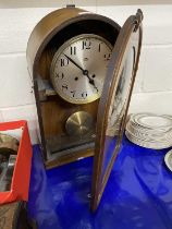 20th Century dome topped clock, the face marked Haller.AG