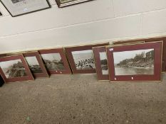 Group of eight reproduction black and white photographs, views of Cromer