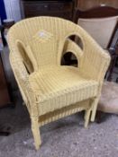 Pair of painted wicker chairs