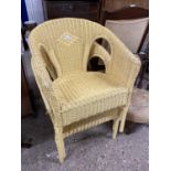 Pair of painted wicker chairs