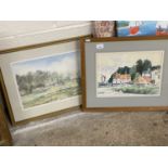 Mixed Lot: Michael Norman study of Pin Mill together with a further water colour Ron Kenway