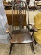 Modern wheel back rocking chair