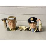 Royal Doulton character jugs, The Yachtsman and The Auctioneer