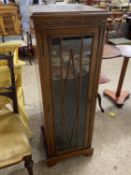 Narrow reproduction mahogany single door cabinet, 39cm wide