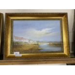 Terry Walsh - Burnham Overy - - oil on board - framed 48 cm wide