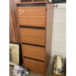 Light wood finish filing cabinet