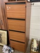 Light wood finish filing cabinet
