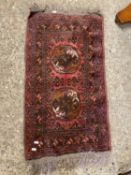 Small Middle Eastern wool prayer mat, 95cm long