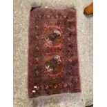 Small Middle Eastern wool prayer mat, 95cm long