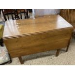 19th Century oak drop leaf dining table, 93cm wide